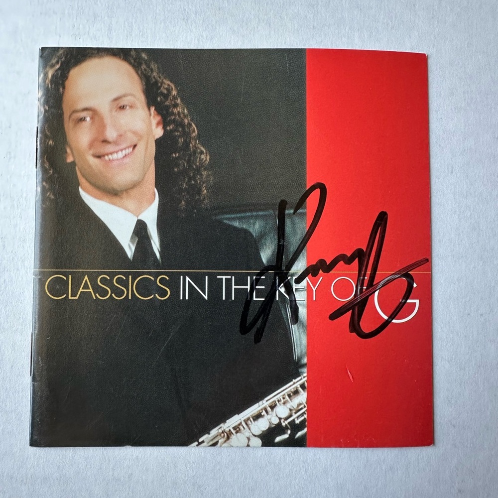 Kenny G autographed cd sleeve